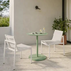 Tola Outdoor Stackable Textilene Dining Chair - White