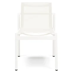 Tola Outdoor Stackable Textilene Dining Chair - White