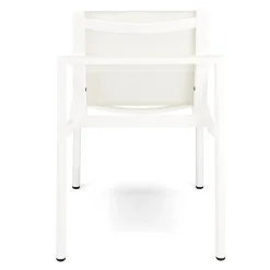 Tola Outdoor Stackable Textilene Dining Chair - White
