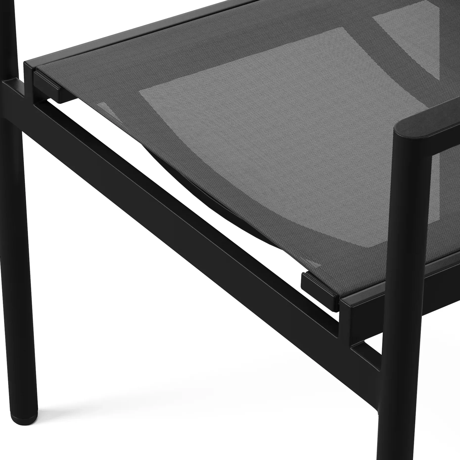 Tola Outdoor Stackable Textilene Dining Armchair - Black