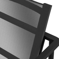 Tola Outdoor Stackable Textilene Dining Armchair - Black