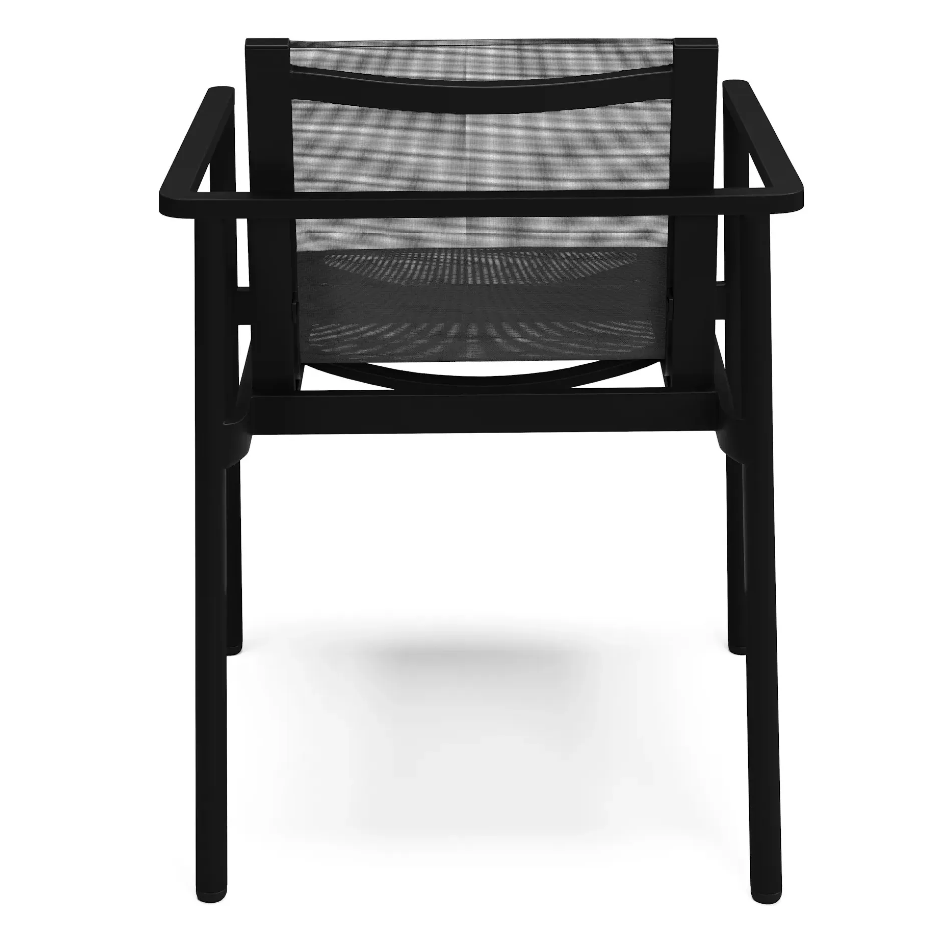 Tola Outdoor Stackable Textilene Dining Armchair - Black