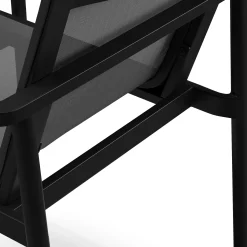 Tola Outdoor Stackable Textilene Dining Armchair - Black