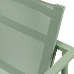 Tola Outdoor Stackable Textilene Dining Armchair - Khaki Green