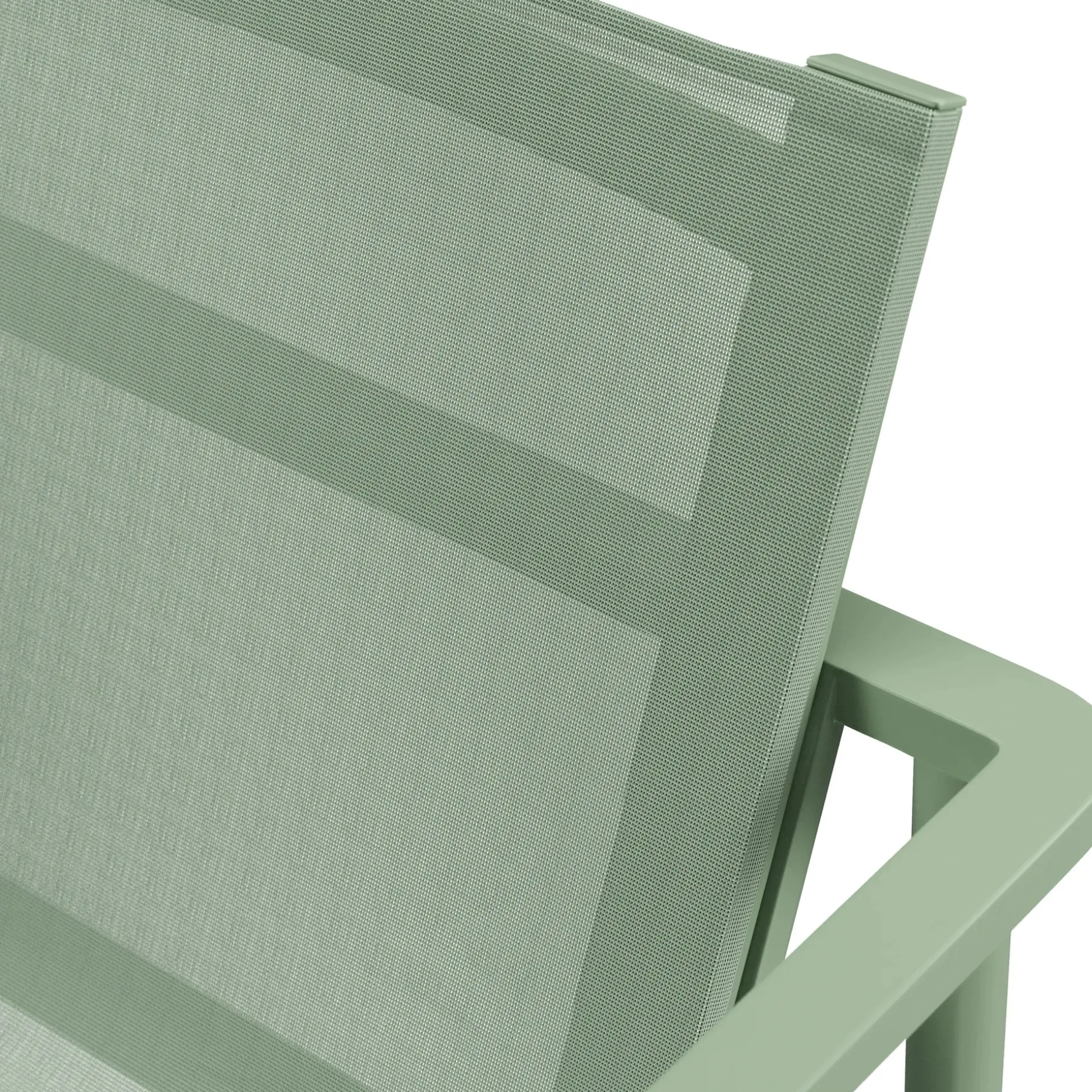 Tola Outdoor Stackable Textilene Dining Armchair - Khaki Green