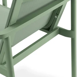 Tola Outdoor Stackable Textilene Dining Armchair - Khaki Green