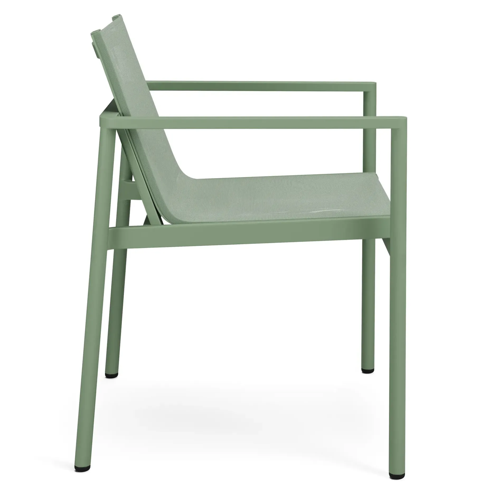 Tola Outdoor Stackable Textilene Dining Armchair - Khaki Green