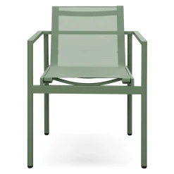Tola Outdoor Stackable Textilene Dining Armchair - Khaki Green