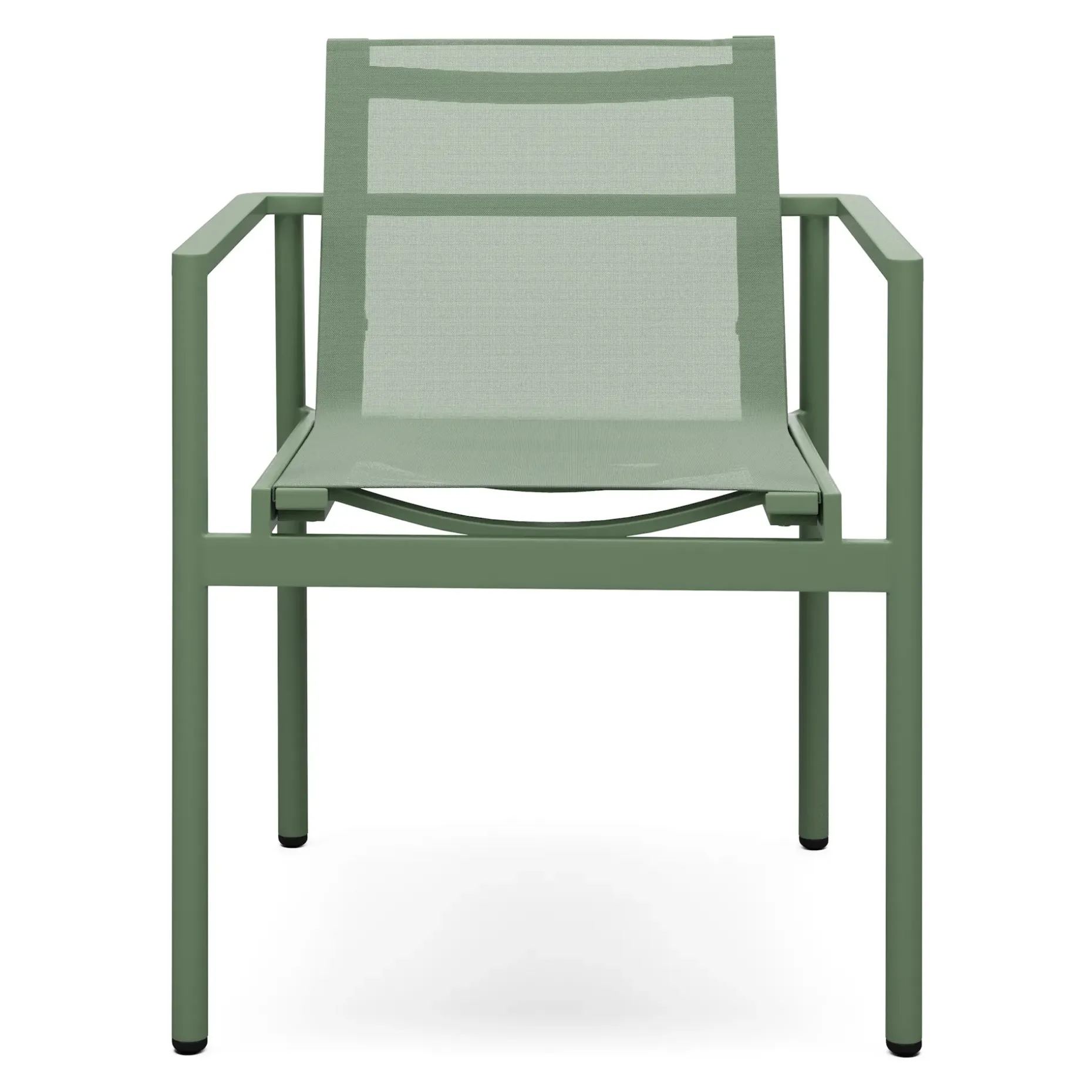 Tola Outdoor Stackable Textilene Dining Armchair - Khaki Green