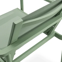 Tola Outdoor Stackable Textilene Dining Armchair - Khaki Green