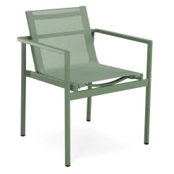 Tola Outdoor Stackable Textilene Dining Armchair - Khaki Green