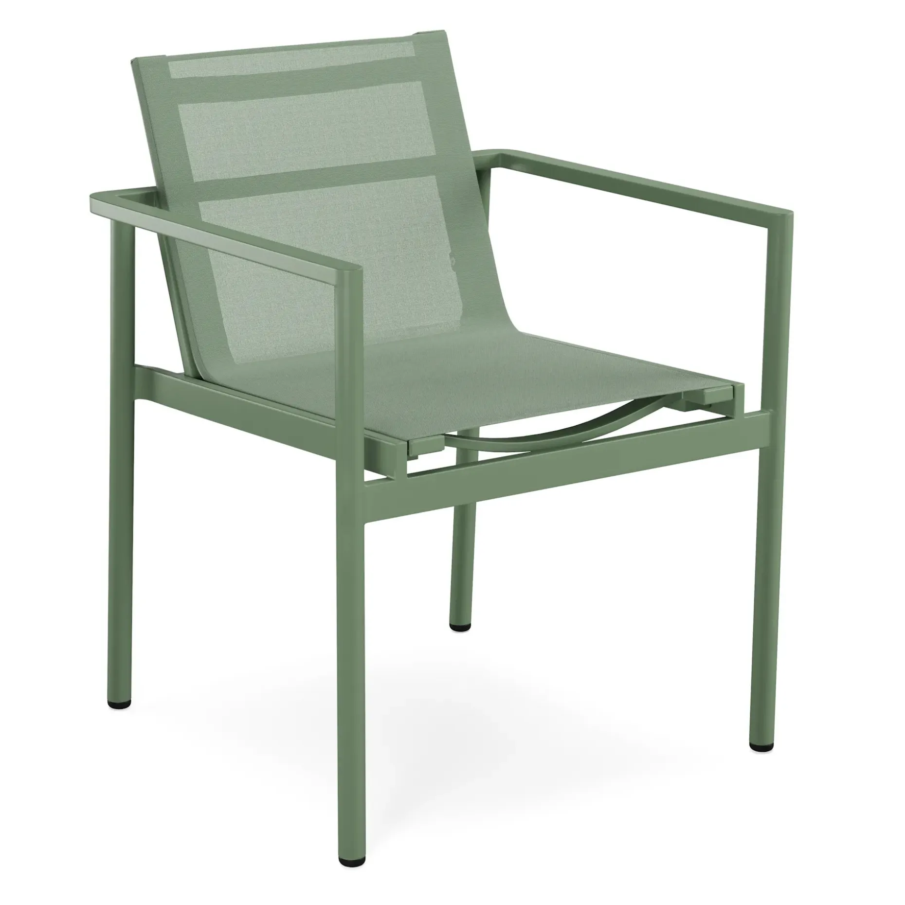 Tola Outdoor Stackable Textilene Dining Armchair - Khaki Green