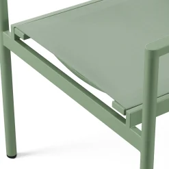 Tola Outdoor Stackable Textilene Dining Armchair - Khaki Green