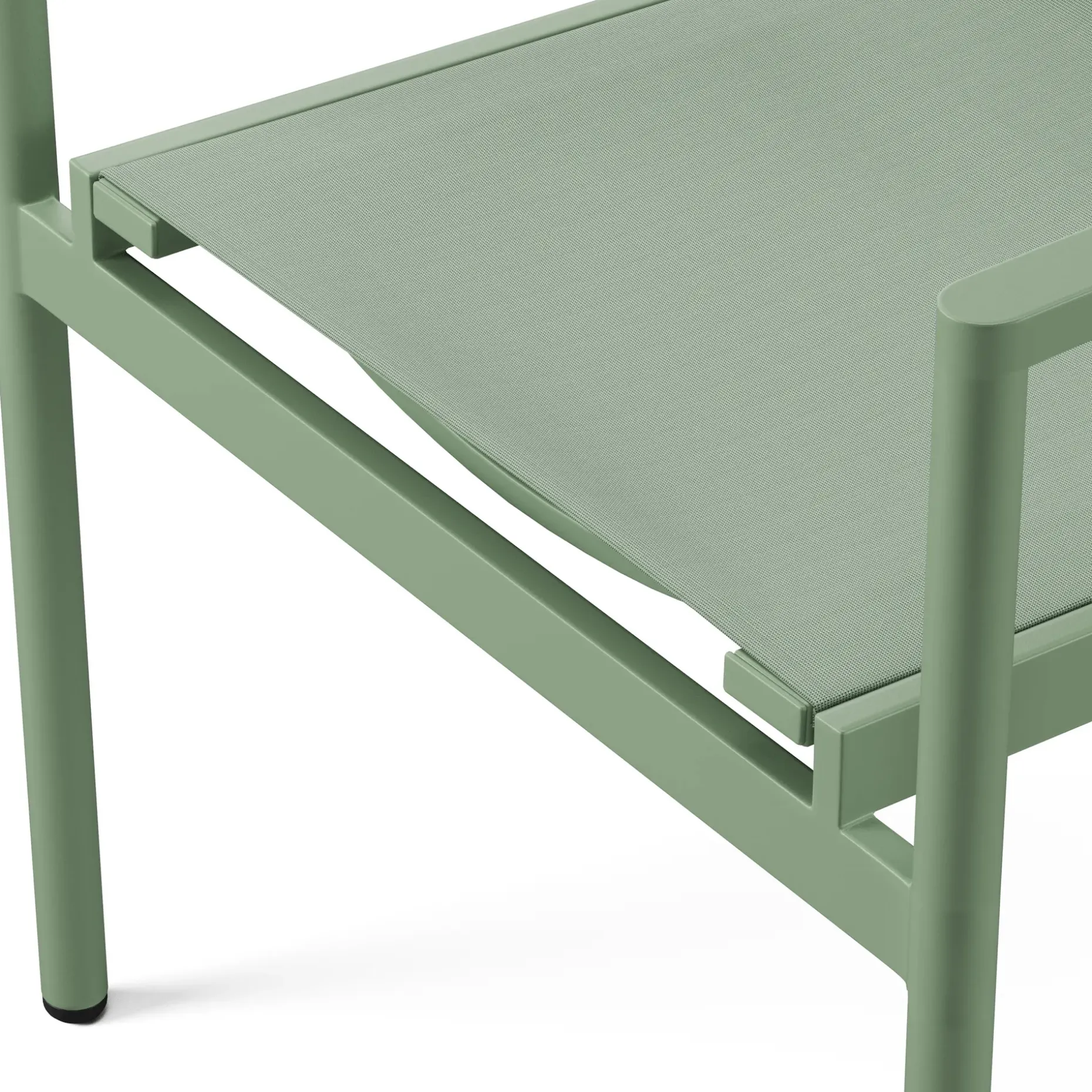 Tola Outdoor Stackable Textilene Dining Armchair - Khaki Green