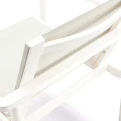Tola Outdoor Stackable Textilene Dining Armchair - White