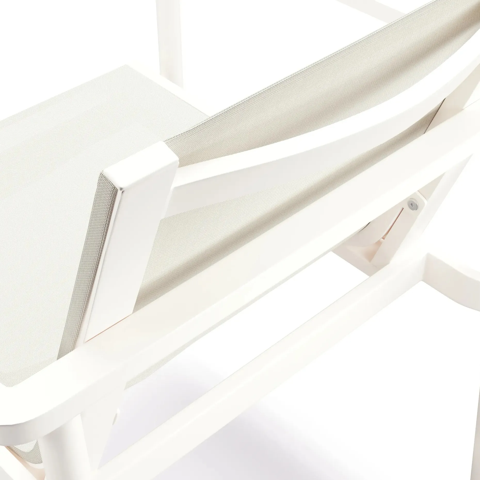 Tola Outdoor Stackable Textilene Dining Armchair - White