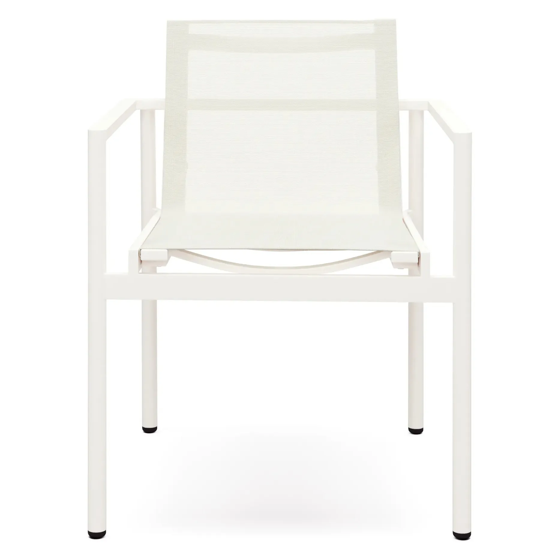 Tola Outdoor Stackable Textilene Dining Armchair - White