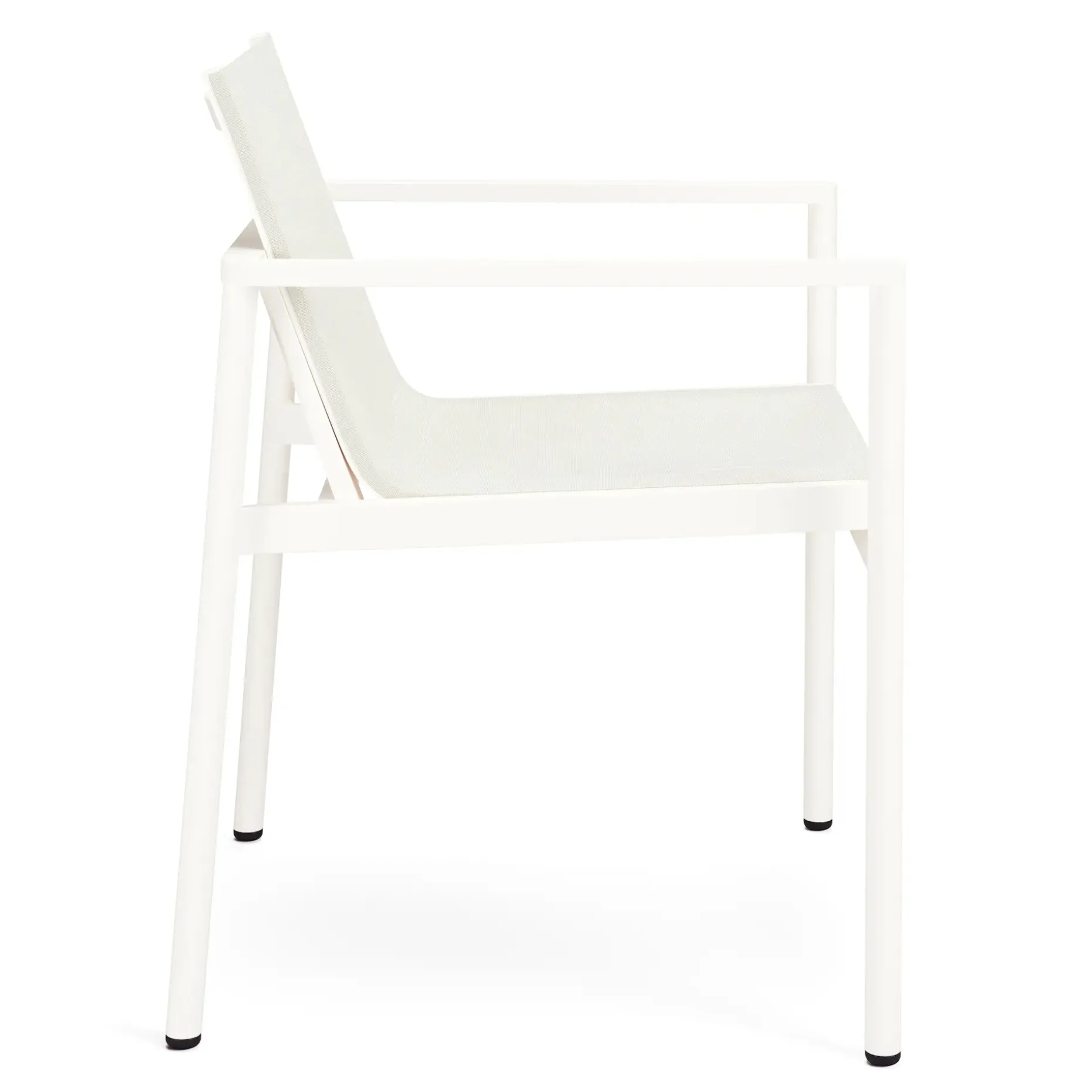 Tola Outdoor Stackable Textilene Dining Armchair - White