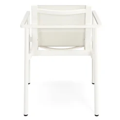Tola Outdoor Stackable Textilene Dining Armchair - White