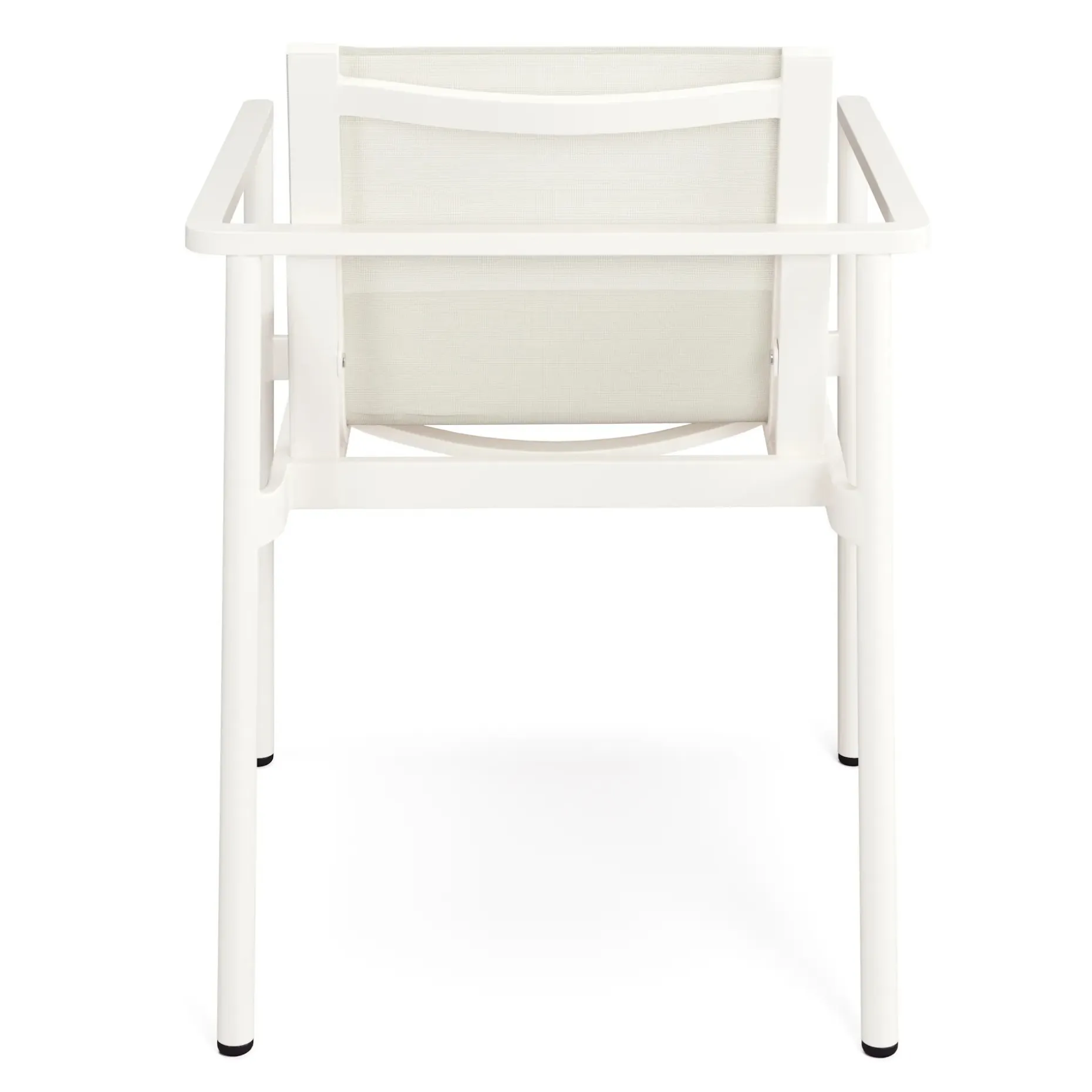 Tola Outdoor Stackable Textilene Dining Armchair - White