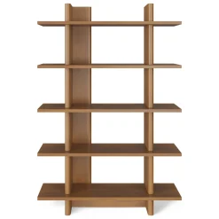 Torme 48" Bookcase, Tall - Smoked Oak
