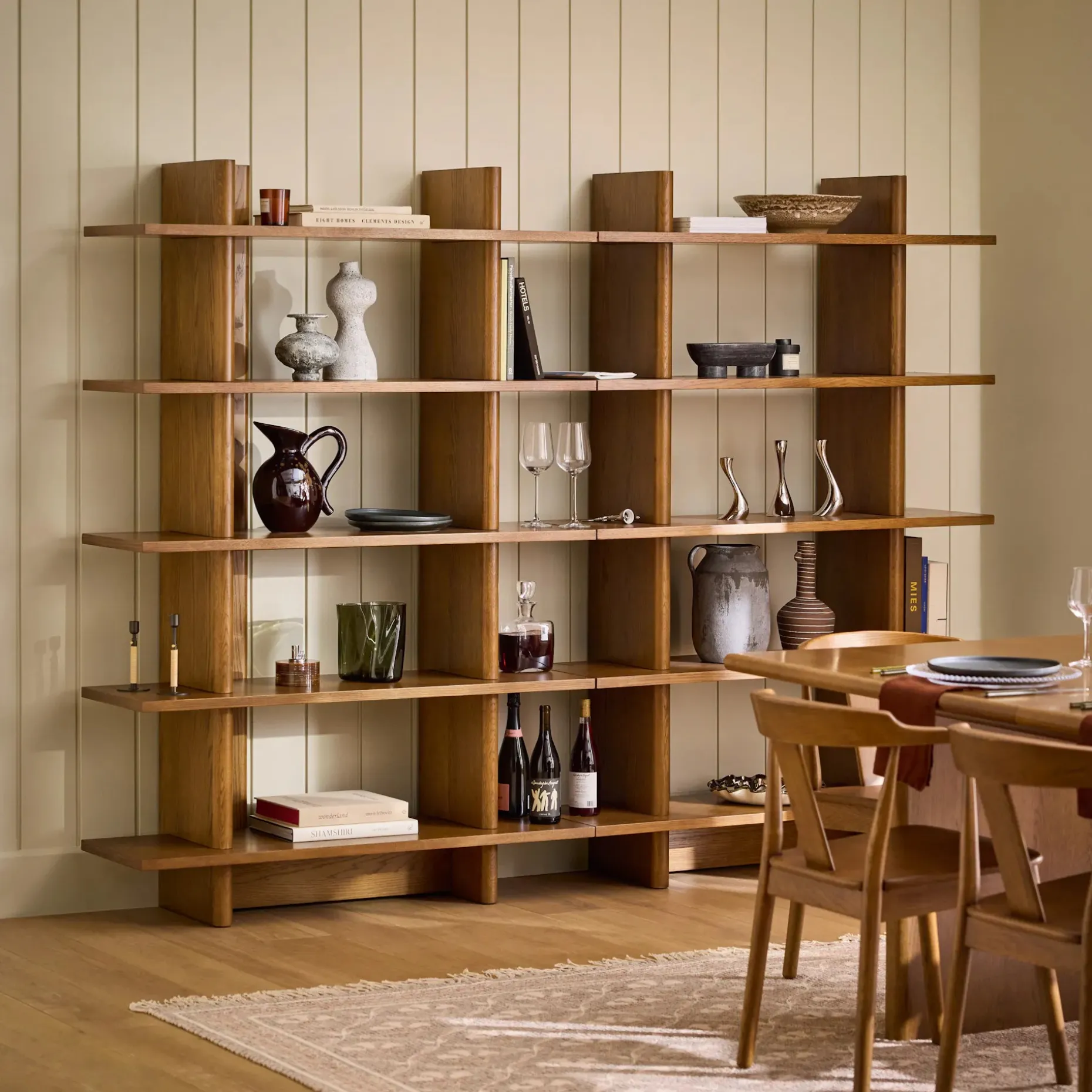 Torme 48" Bookcase, Tall - Smoked Oak