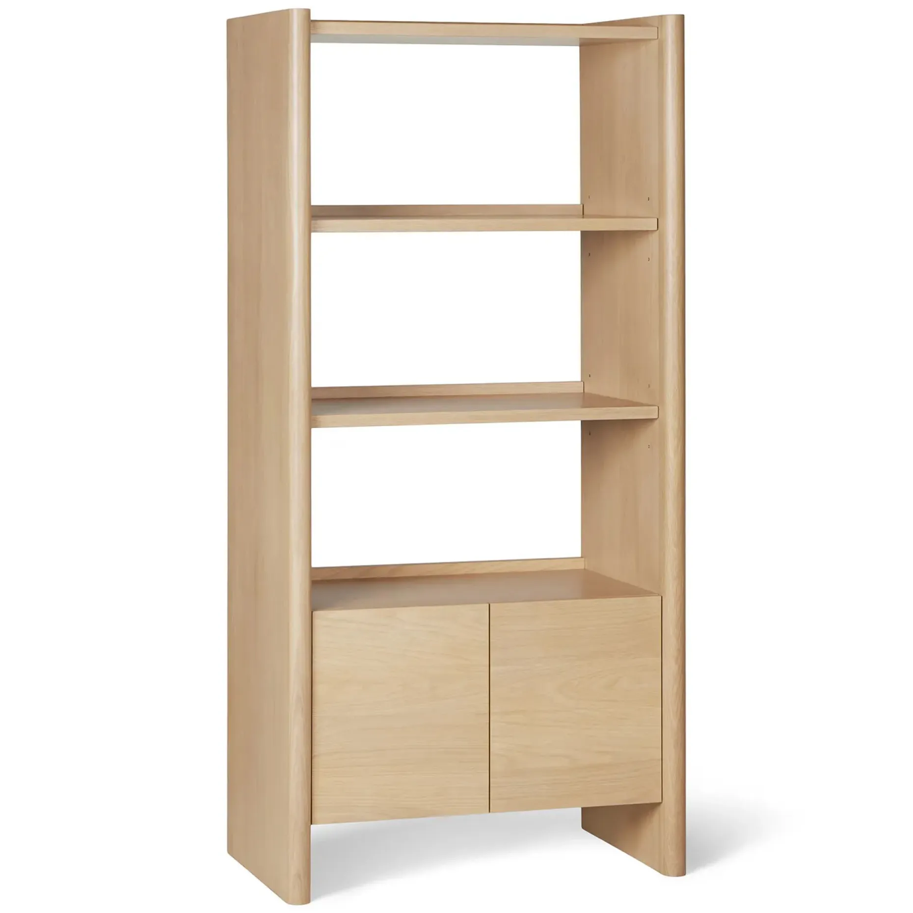 Torme 34" Bookcase with Storage, Tall - White Oak