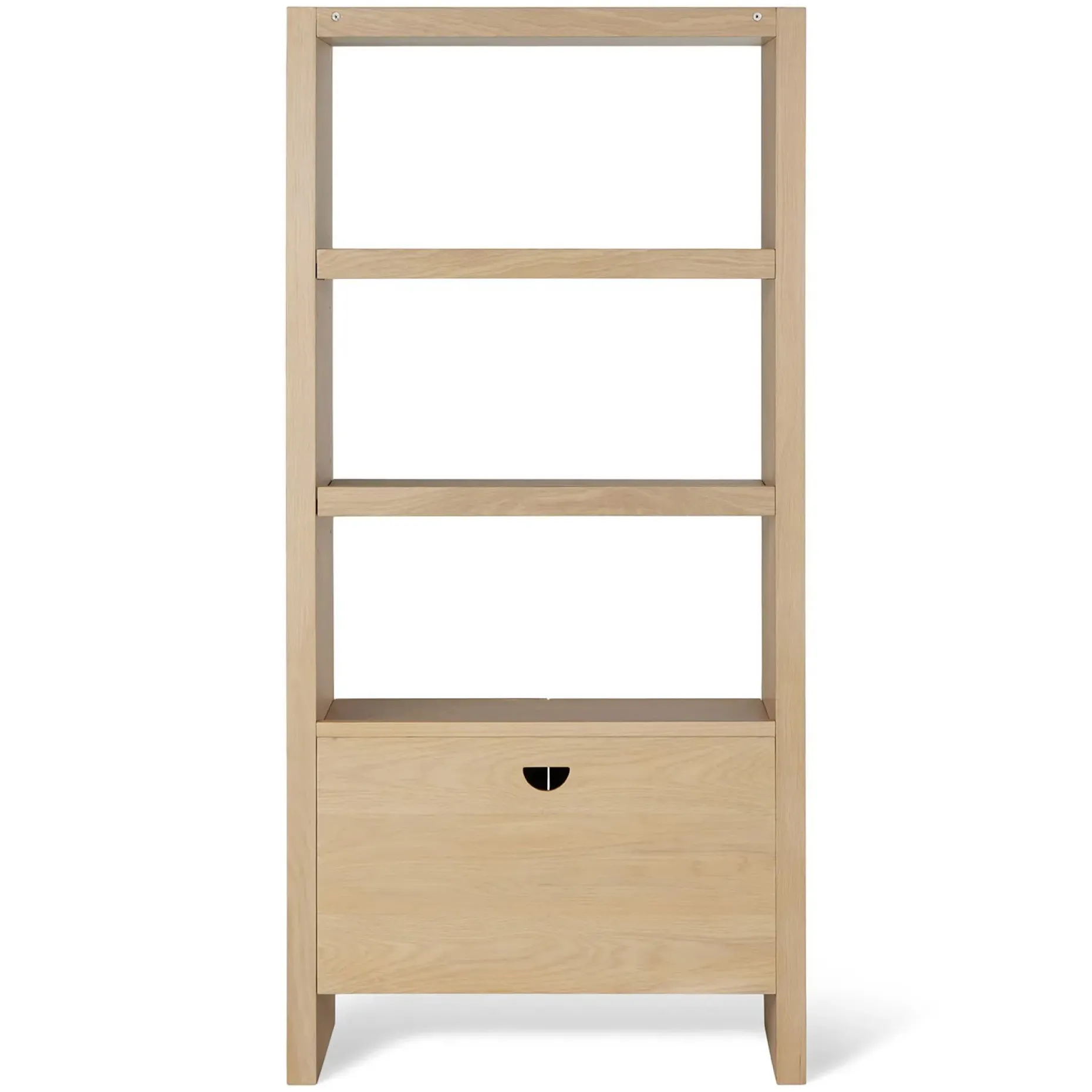 Torme 34" Bookcase with Storage, Tall - White Oak