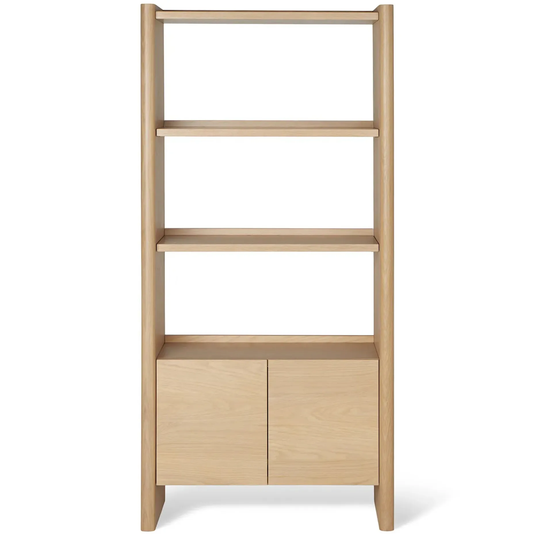 Torme 34" Bookcase with Storage, Tall - White Oak