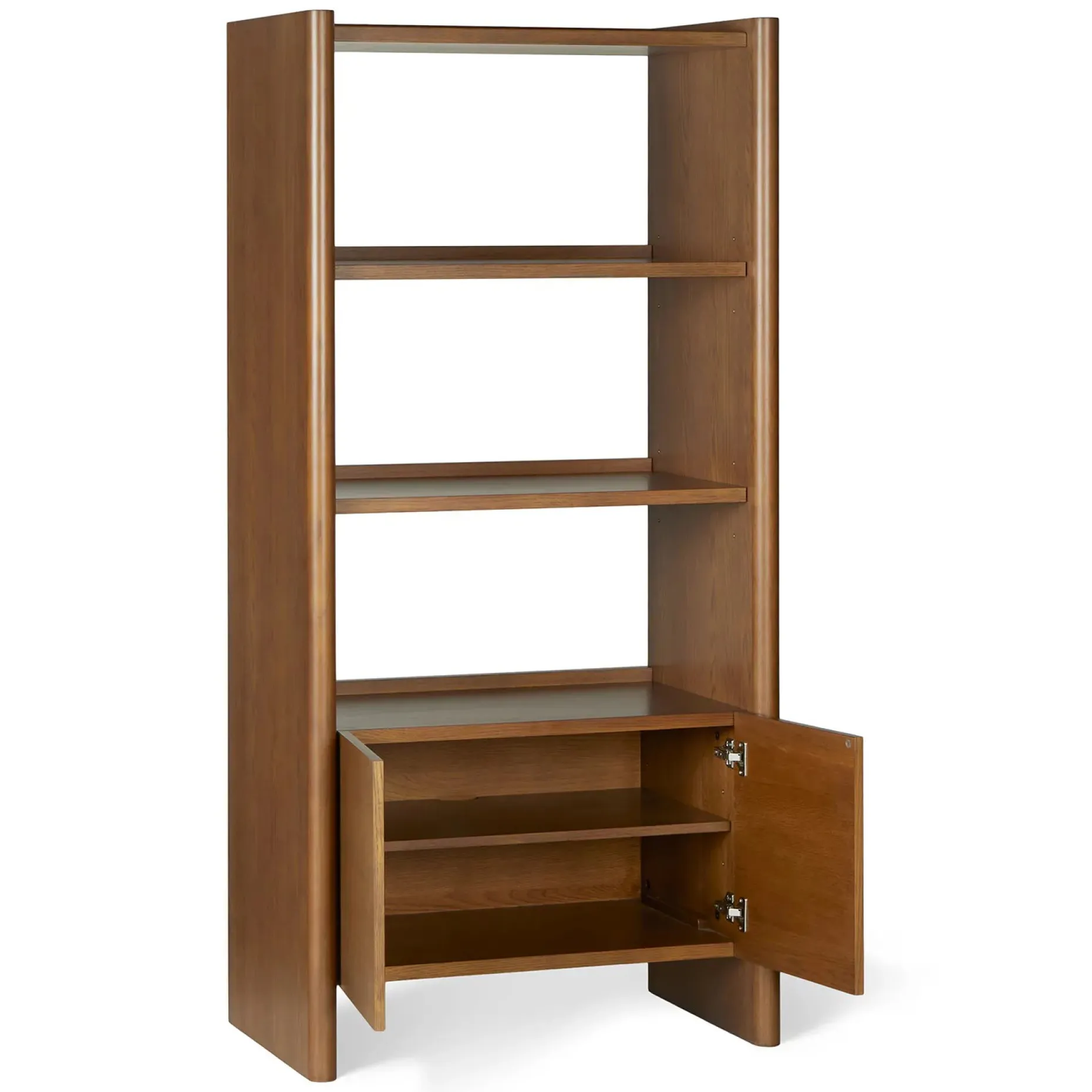 Torme 34" Bookcase with Storage, Tall - Smoked Oak