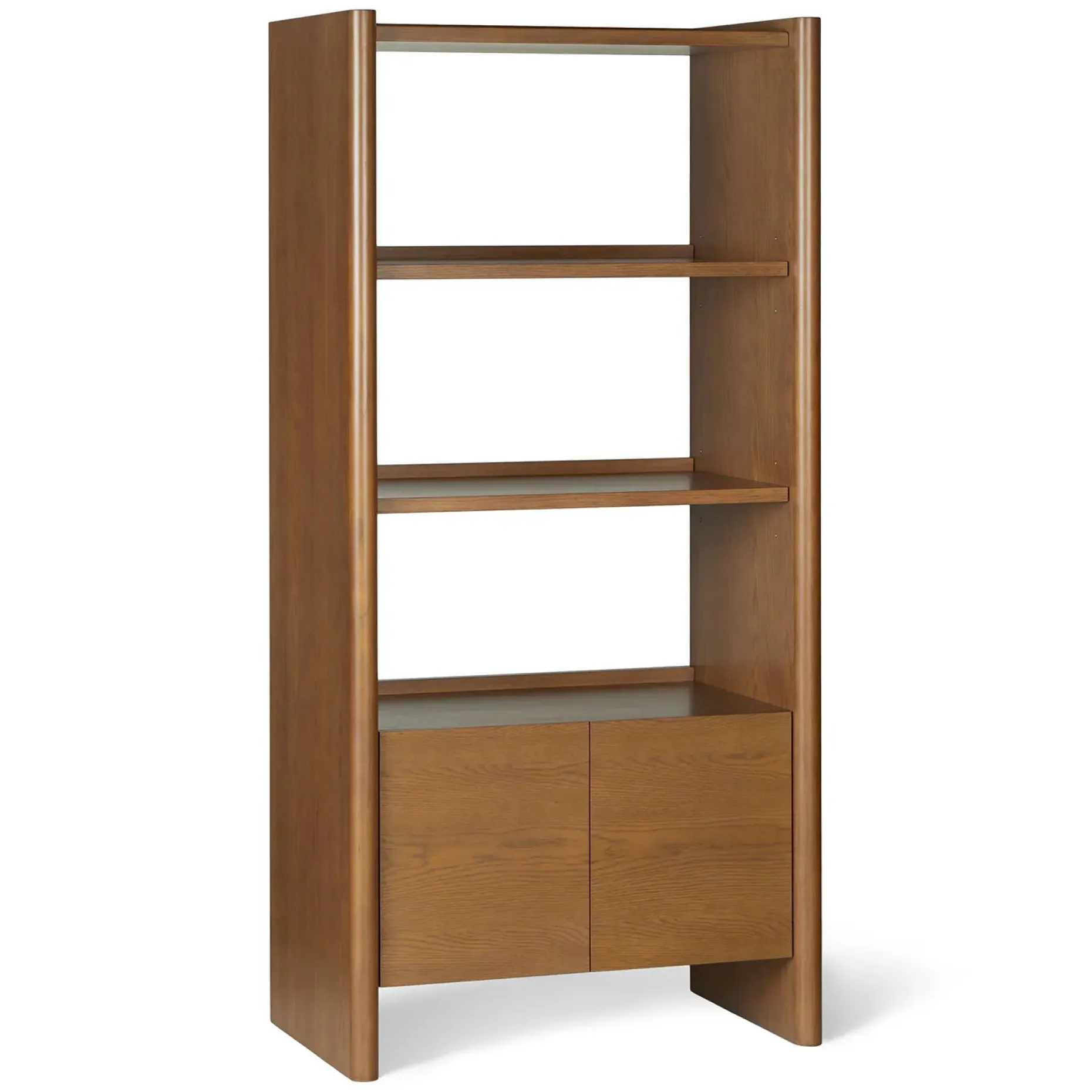 Torme 34" Bookcase with Storage, Tall - Smoked Oak