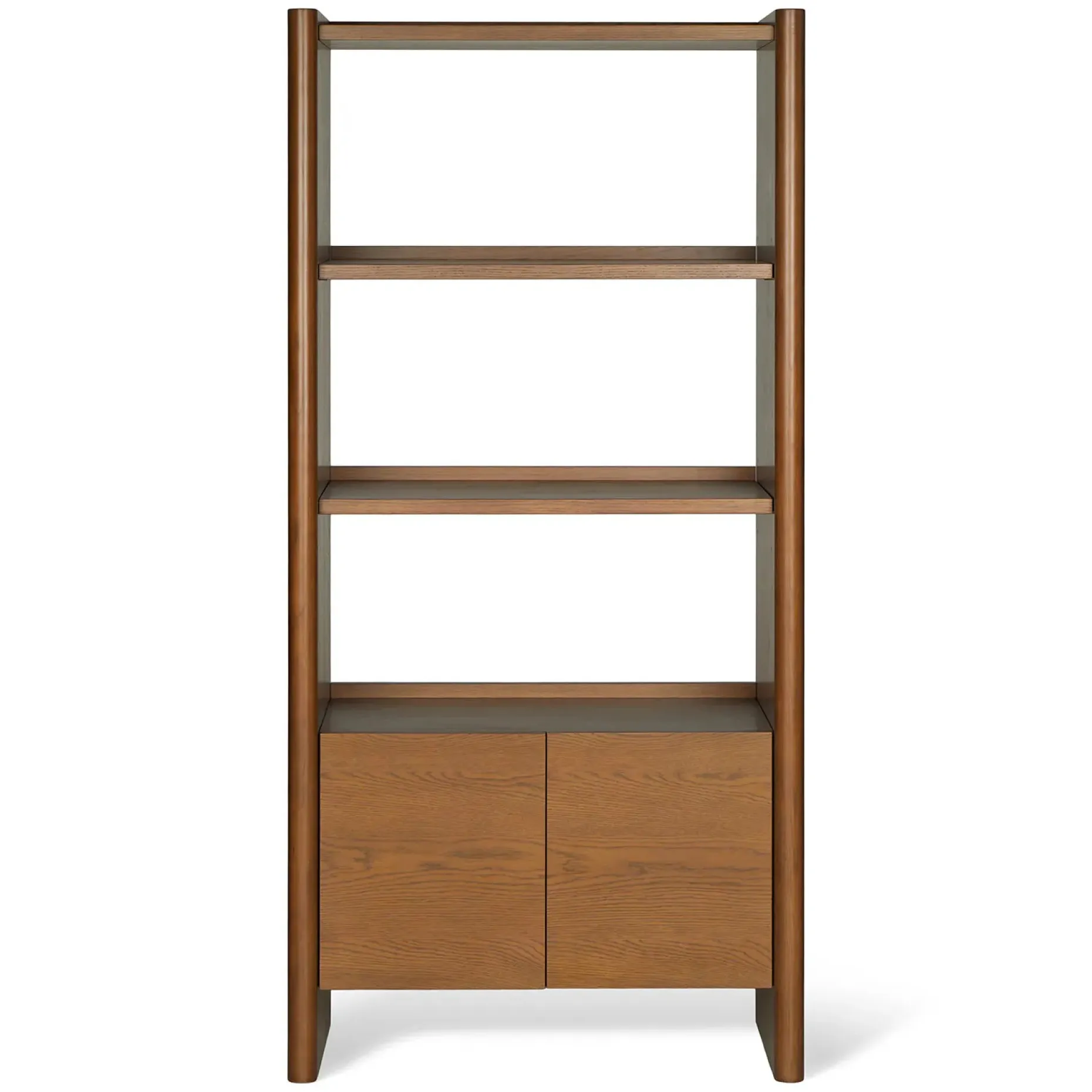 Torme 34" Bookcase with Storage, Tall - Smoked Oak