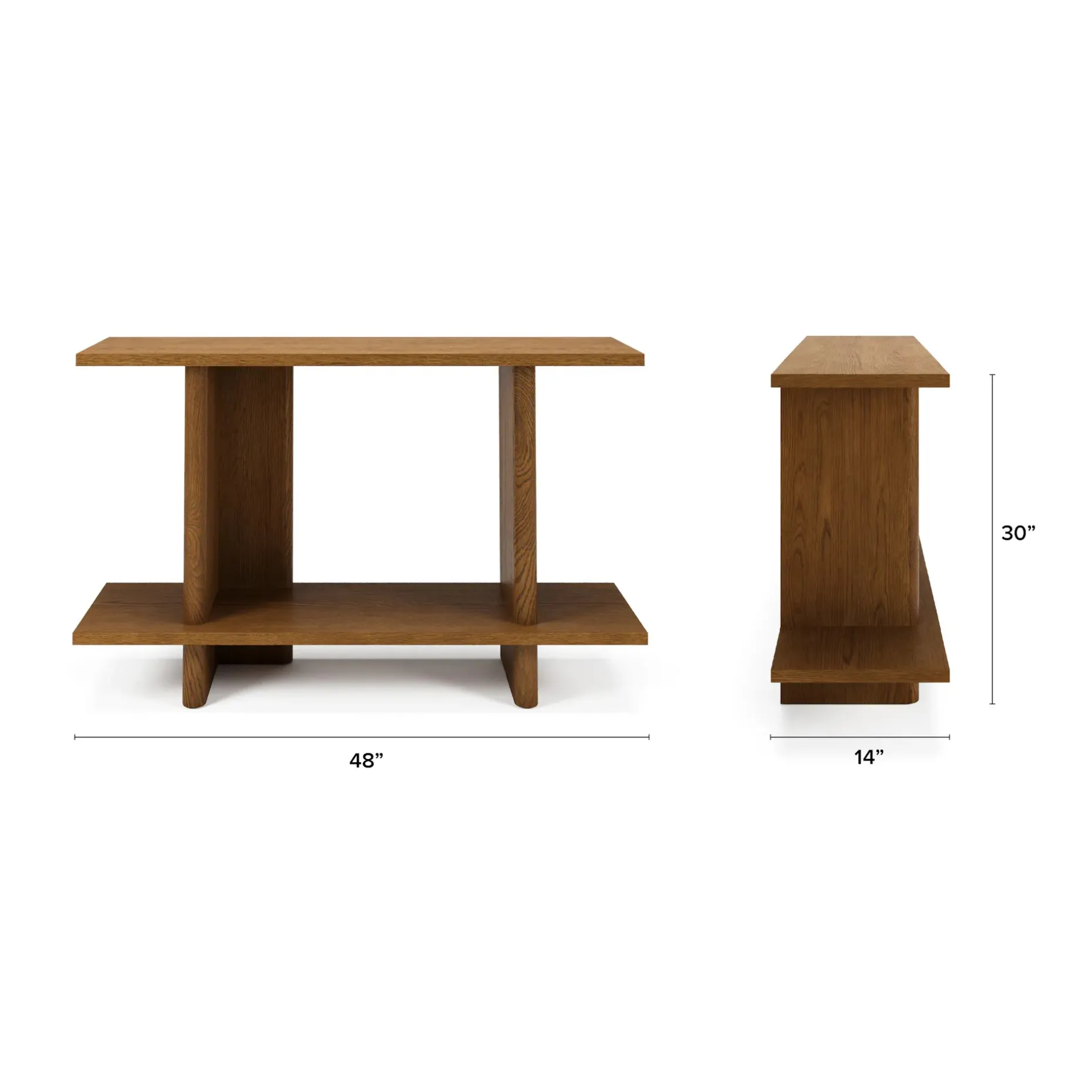 Torme 48" Console - Smoked Oak