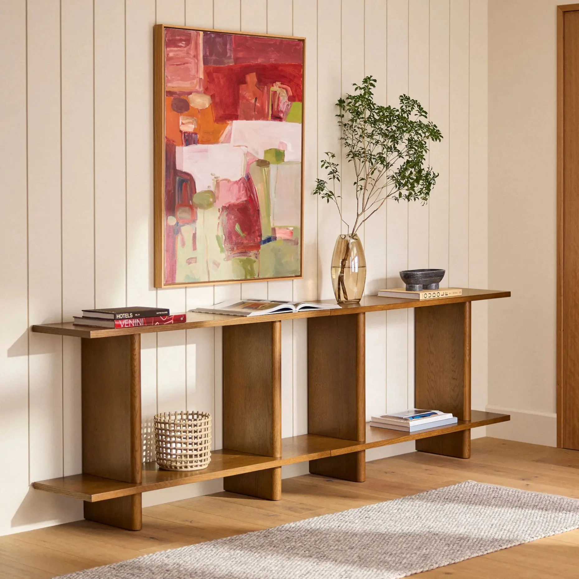 Torme 48" Console - Smoked Oak