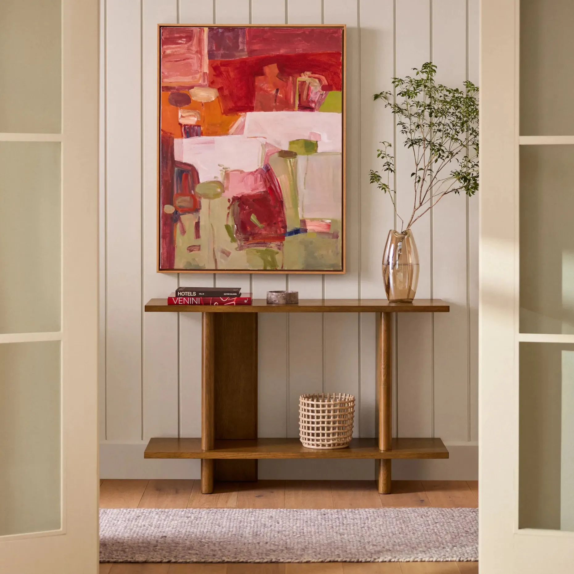 Torme 48" Console - Smoked Oak