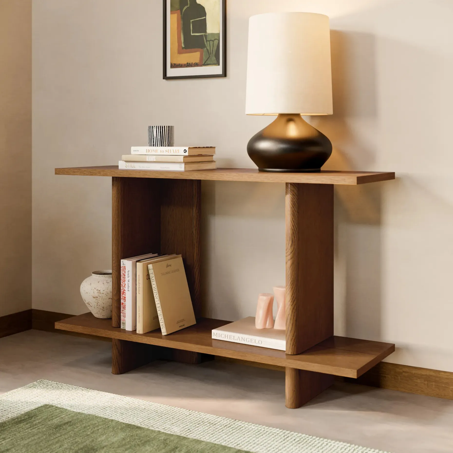 Torme 48" Console - Smoked Oak