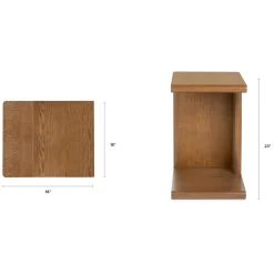 Torme C Side Table - Smoked Oak