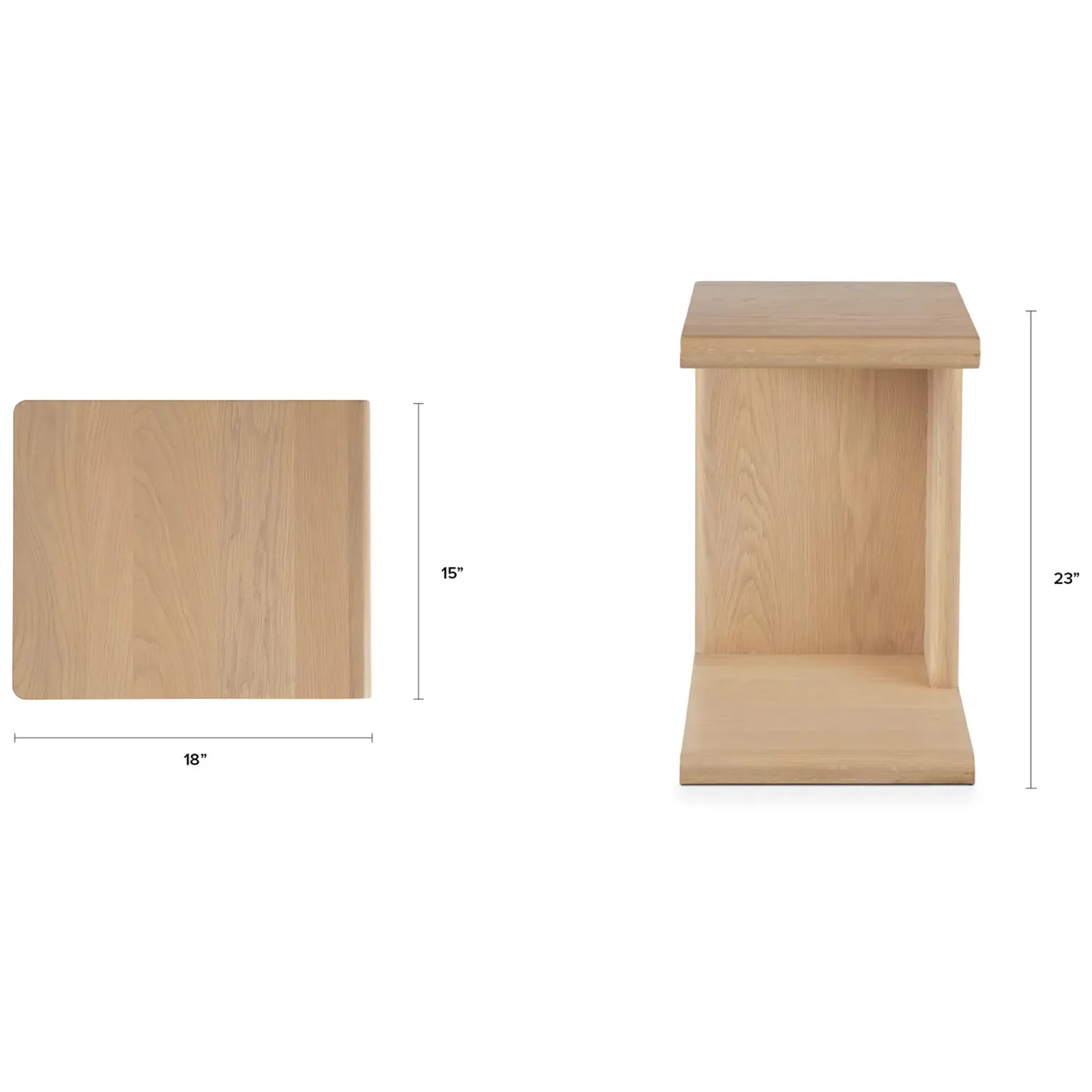 Torme C Side Table - White Oak
