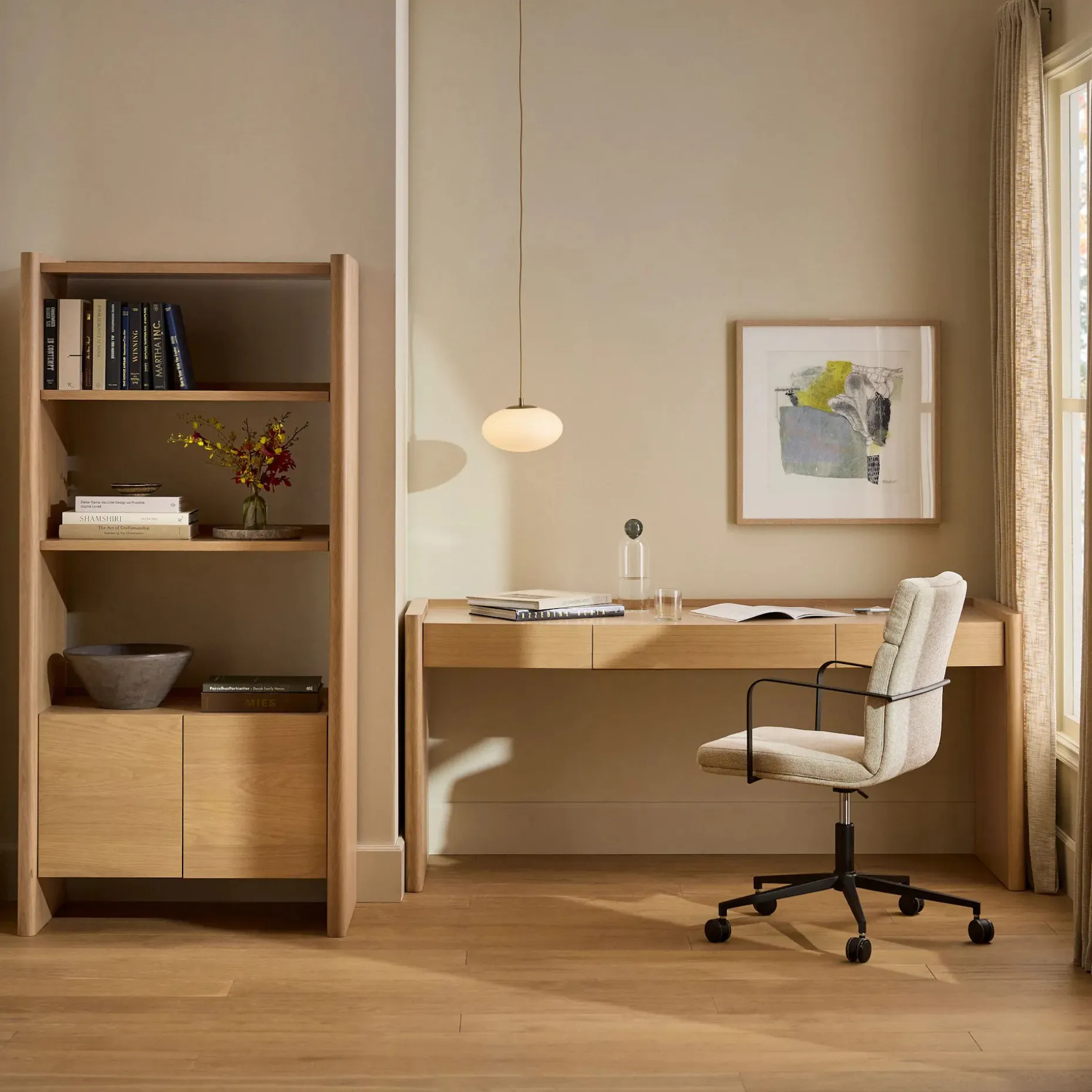 Torme 70" Desk - White Oak