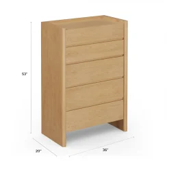 Torme 5-Drawer Chest - White Oak