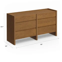 Torme 6-Drawer Double Dresser - Smoked Oak