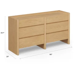 Torme 6-Drawer Double Dresser - White Oak