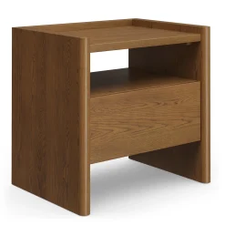 Torme 1-Drawer Nightstand - Smoked Oak
