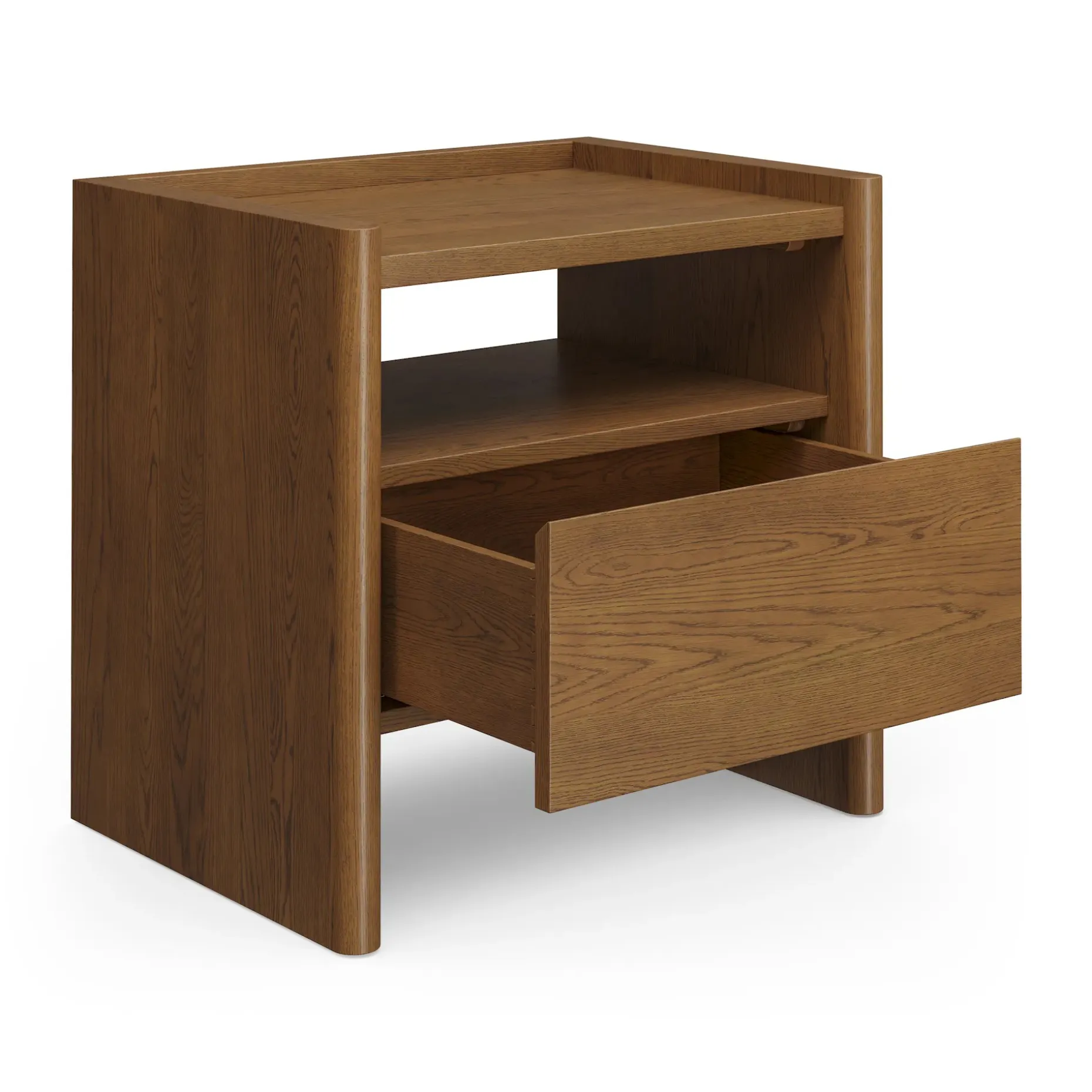 Torme 1-Drawer Nightstand - Smoked Oak