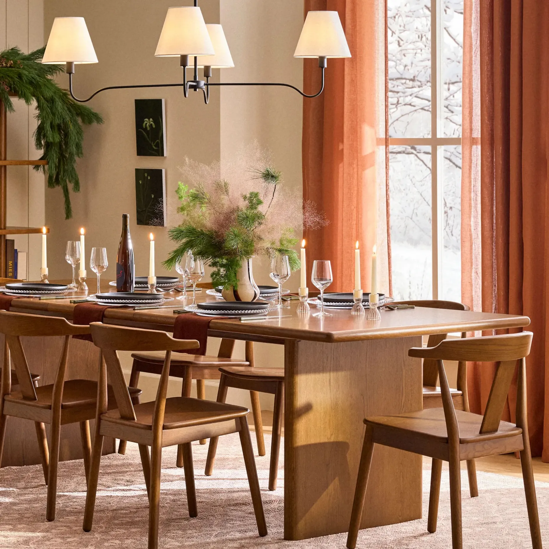 Torme 82.75" - 104.25" Extendable Dining Table - Smoked Oak