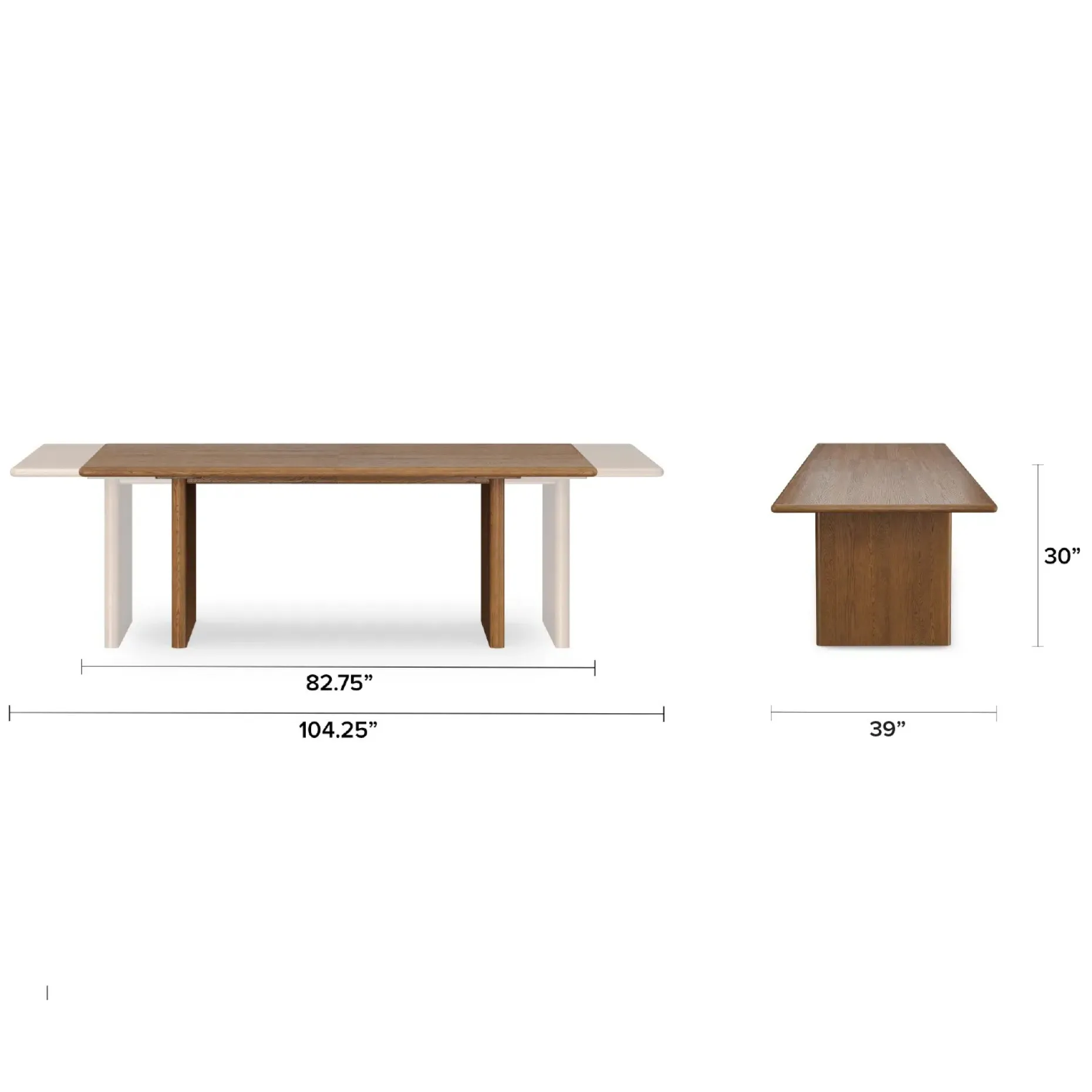 Torme 82.75" - 104.25" Extendable Dining Table - Smoked Oak