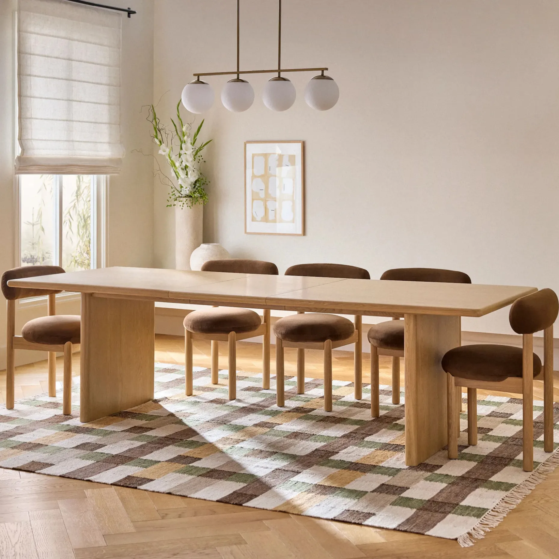 Torme 82.75" - 104.25" Extendable Dining Table - White Oak