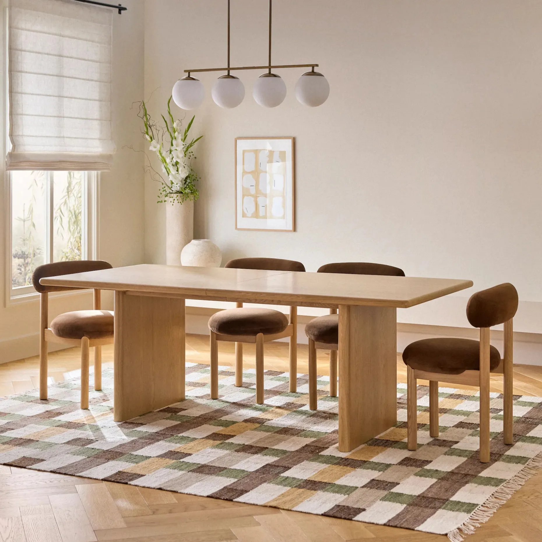 Torme 82.75" - 104.25" Extendable Dining Table - White Oak