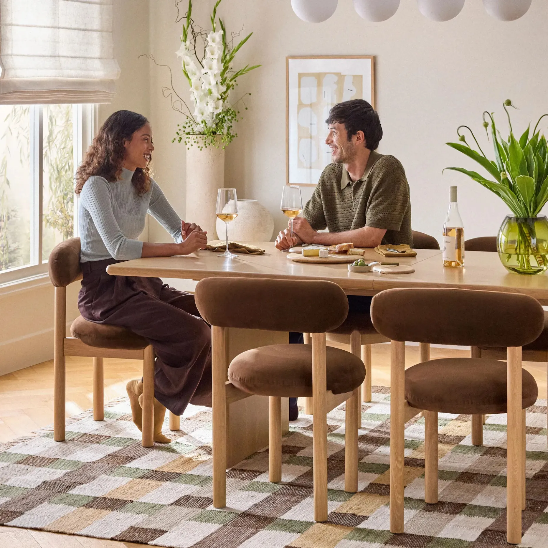 Torme 82.75" - 104.25" Extendable Dining Table - White Oak