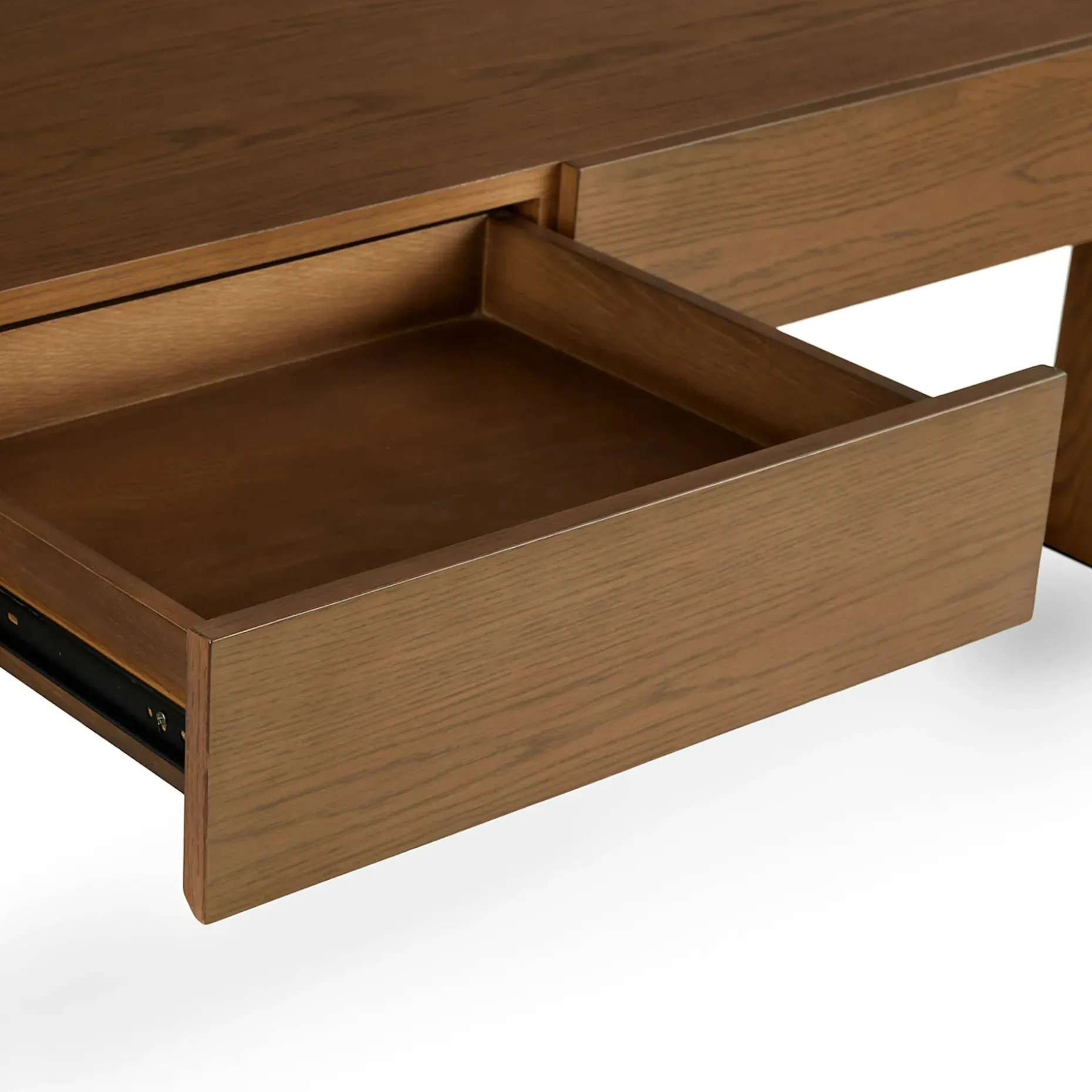 Torme L-Shape Desk Set - Smoked Oak